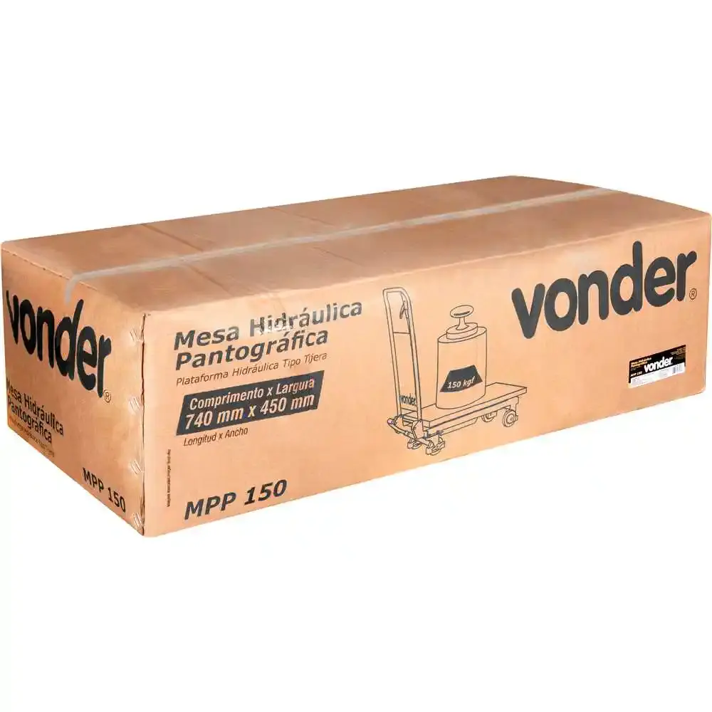 Mesa hidráulica pantográfica 150 KG MPP150 Vonder — fotografia 4