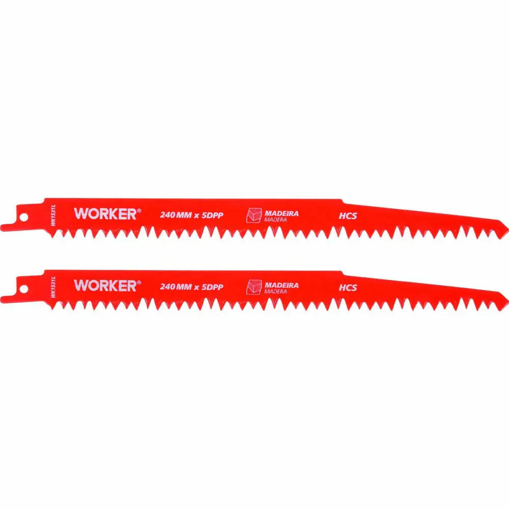 Lâmina para serra sabre hcs 1/2” 240MM 5 dentes Worker