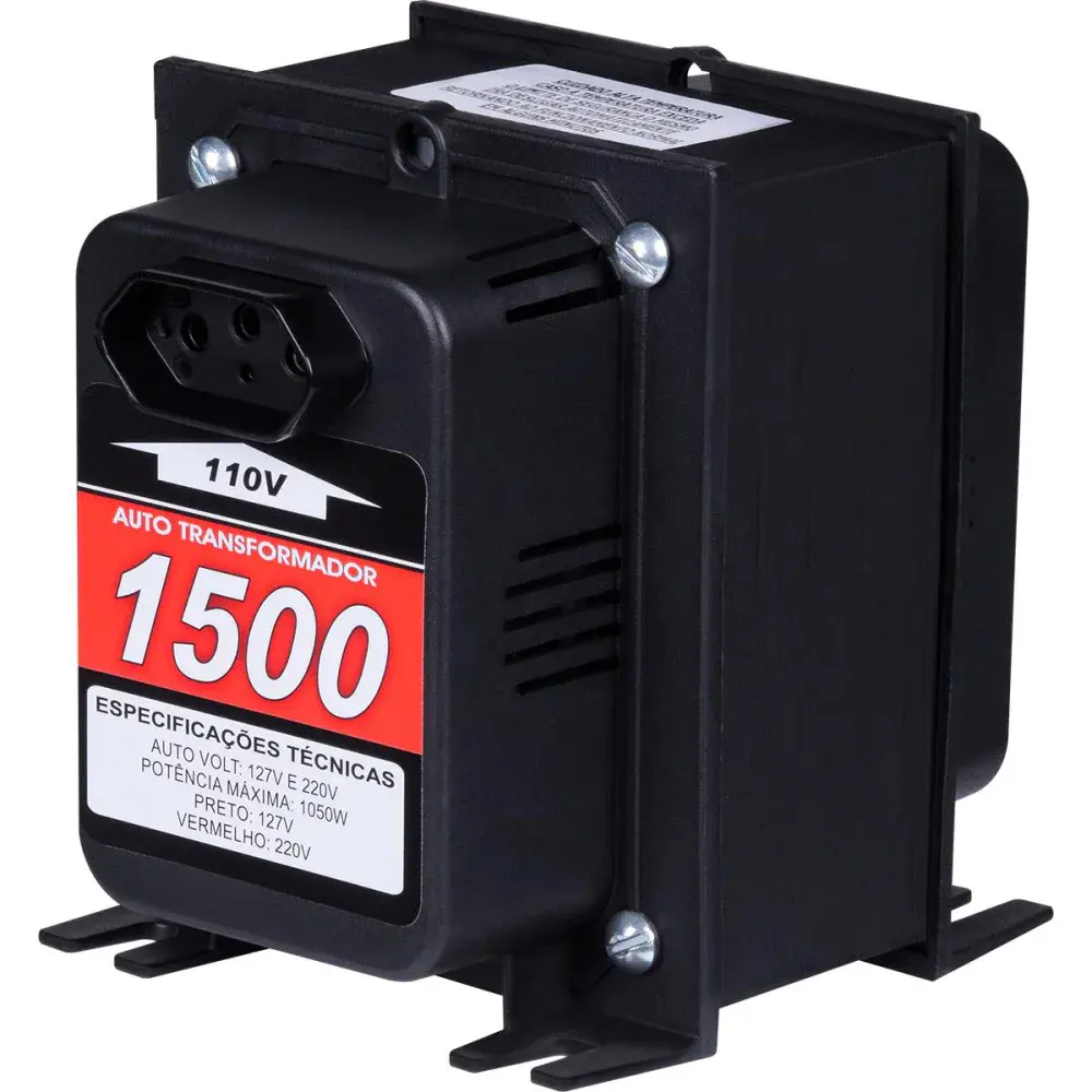 Autotransformador tripolar 1.500VA 1050W bivolt Kitec — fotografia de referência