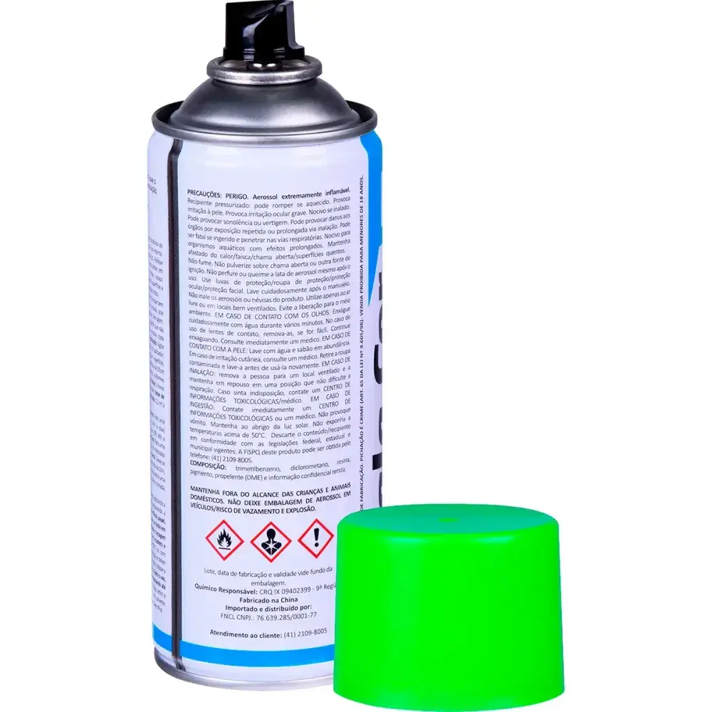 Tinta spray fluorescente verde 350ML Kala — fotografia 8