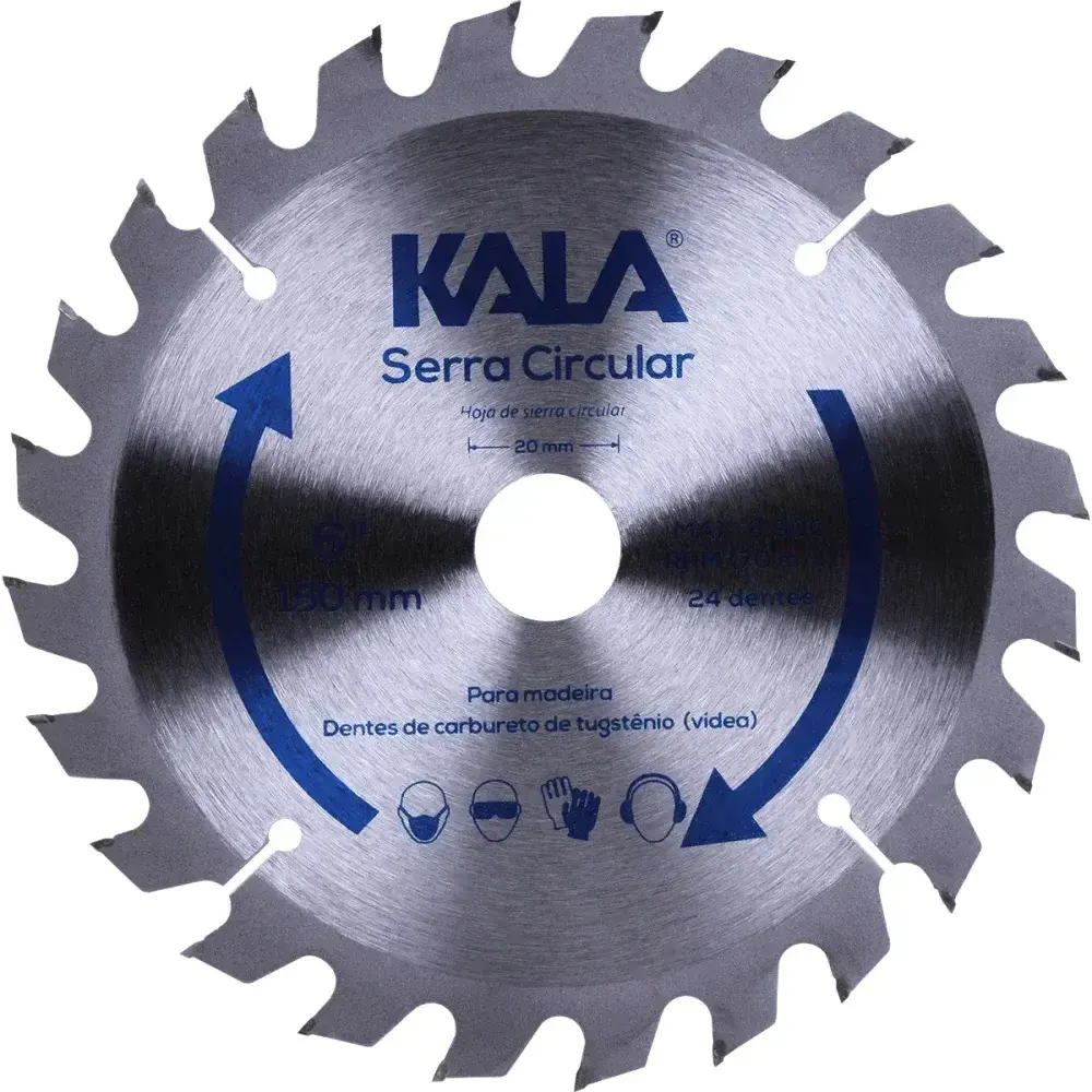 Disco serra circular 6 para madeira 24 dentes 8900RPM Kala — fotografia 4