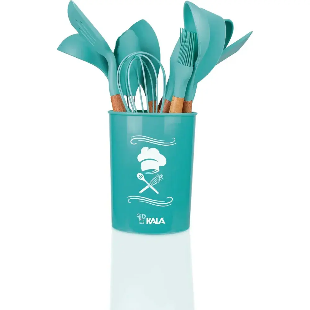 Kit cozinha ballagi 12 peç verde Kala — fotografia de referência