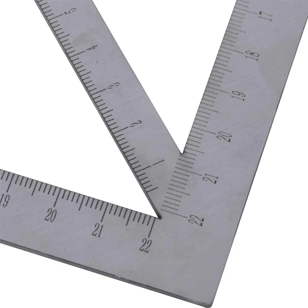 Gabarito triangular aço inox 22CM Bumafer — fotografia 5