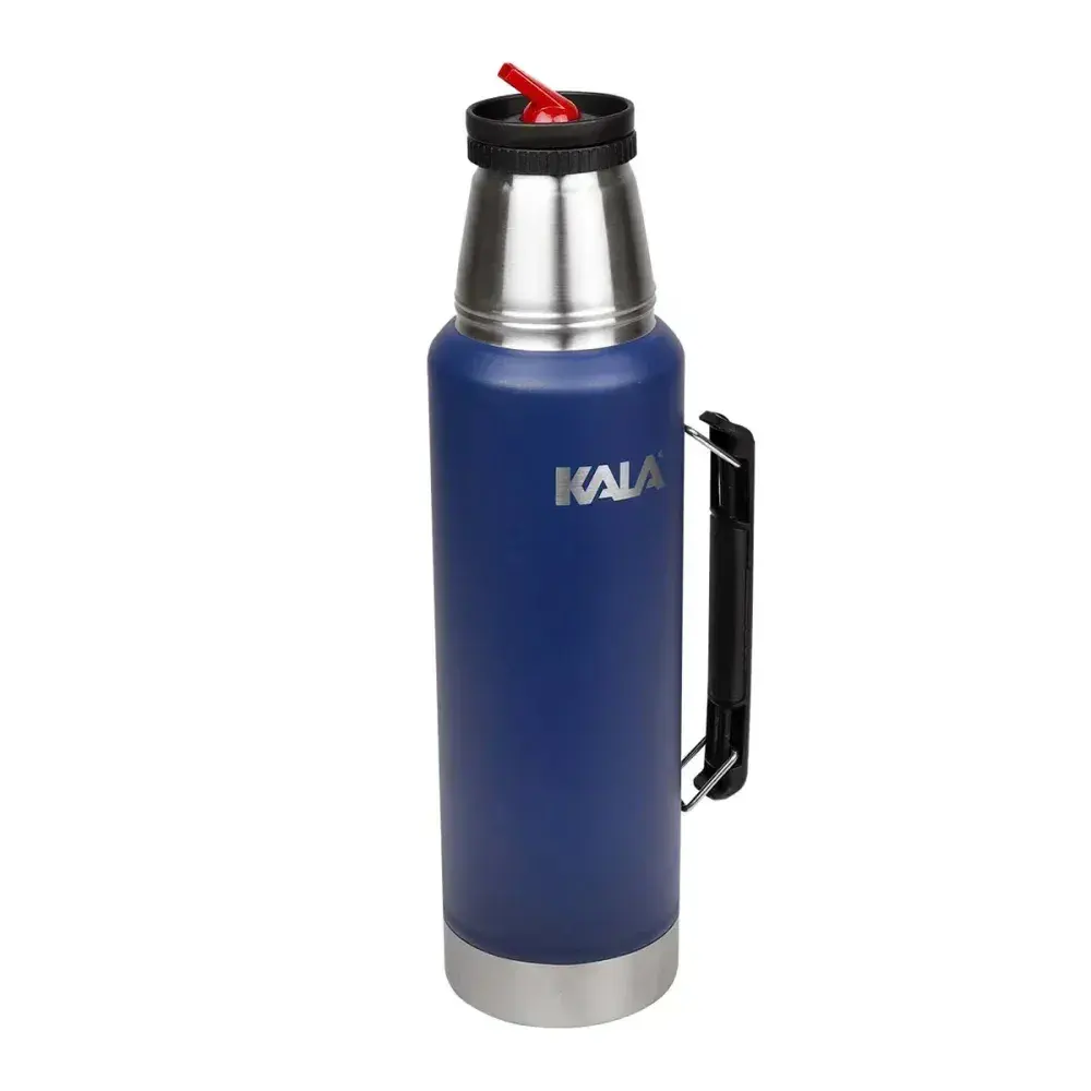 Garrafa térmica inox 1,3L azul Kala — fotografia 5