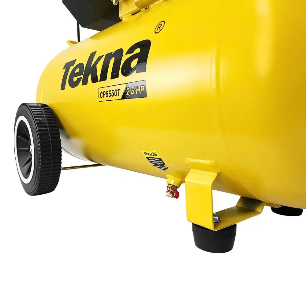 Compressor de ar 2,5HP 8 pés 43 litros lubrificado CP8550T com kit Tekna 220 V — fotografia 8
