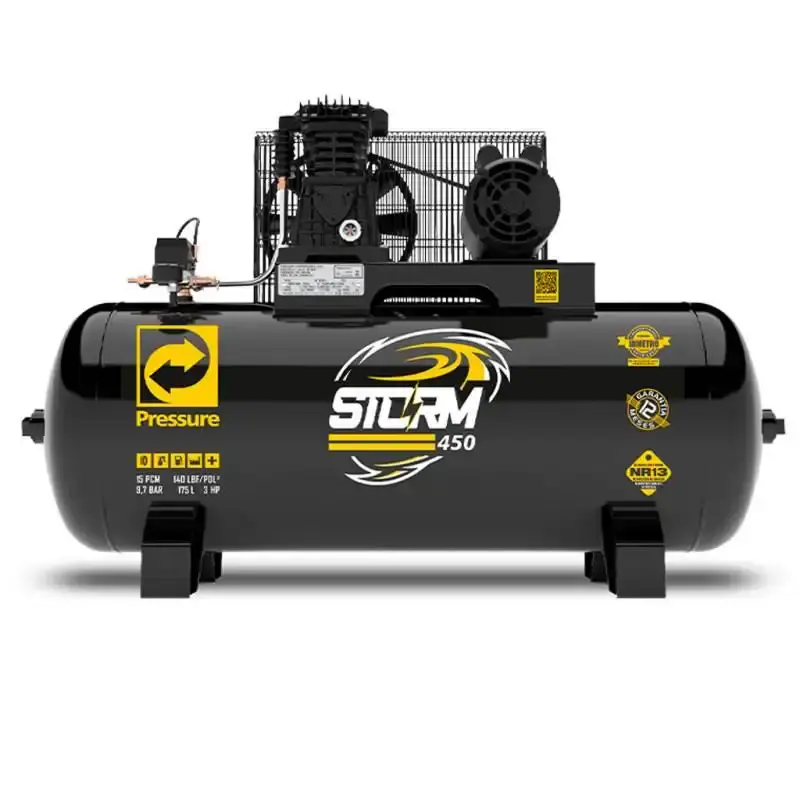Compressor storm 450 15 pés 175L 3.0 HP monofásico 110/220V 8975703012 Pressure