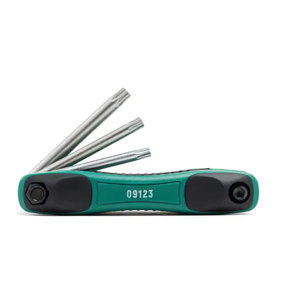 Jogo de chaves torx T9 ao T40 tipo canivete kit com 8 peças ST09123SJ Sata — fotografia de referência
