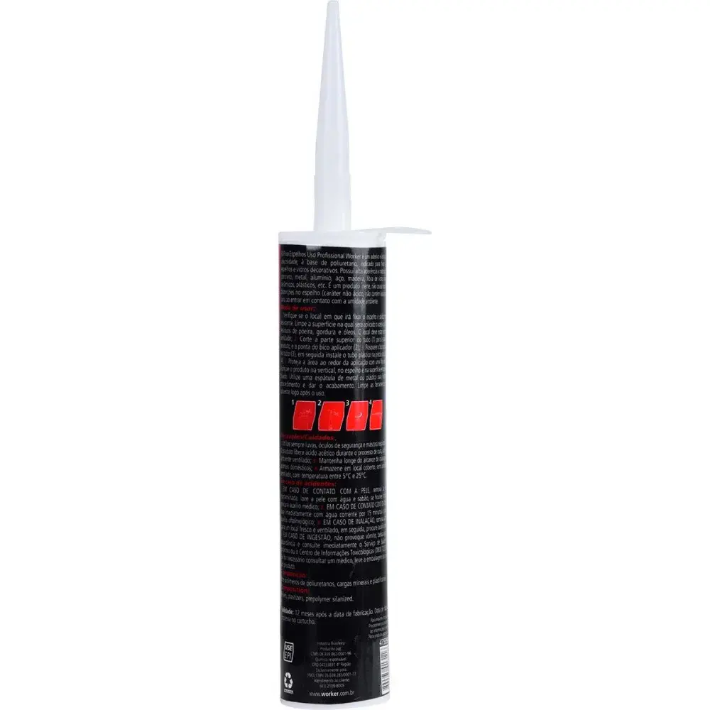 Adesivo para fixar espelho em pu branco 400G Worker — fotografia 3