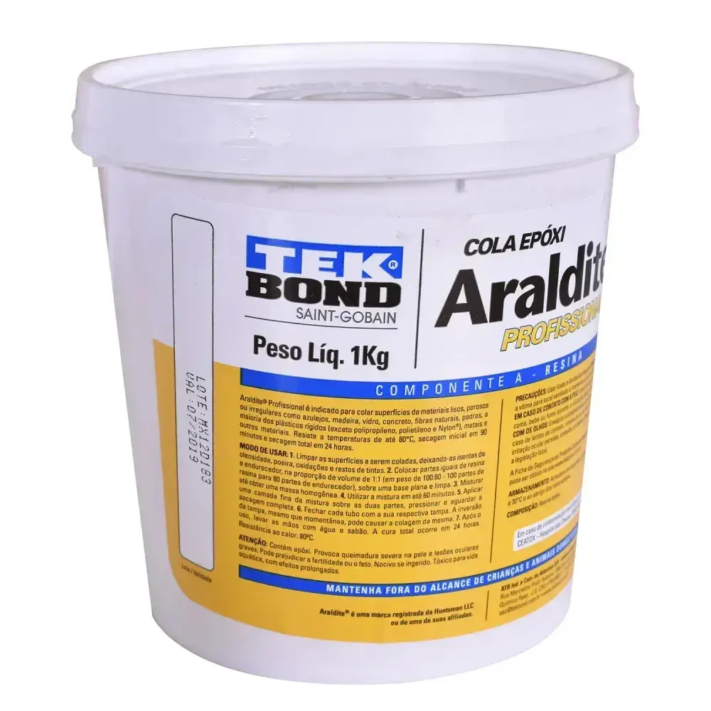 Cola epóxi Araldite profissional 1,8KG tekbond — fotografia 11