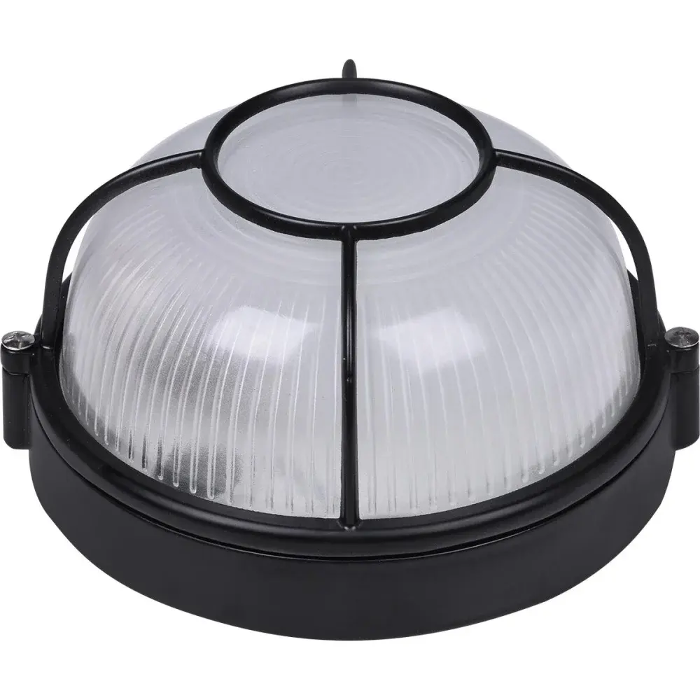 Plafon alumínio E27 1X60W sem grade preto sun light