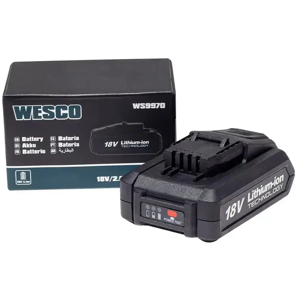 Martelete plus à bateria 18V com bateria e carregador Wesco — fotografia 3