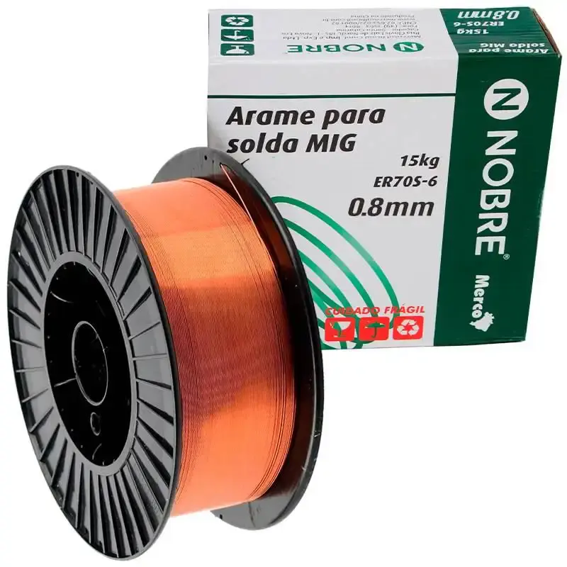 Arame para solda MIG 0.8 MM capa-capa ER-70S6 15 KG merco Nobre