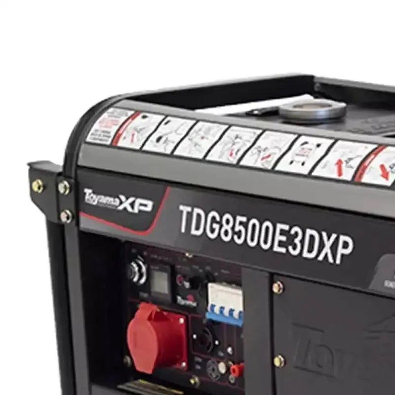 Gerador energia diesel 7.5KVA trifásico TDG8500E3DXP + painel automático ATS-T9-220 Toyama — fotografia 6