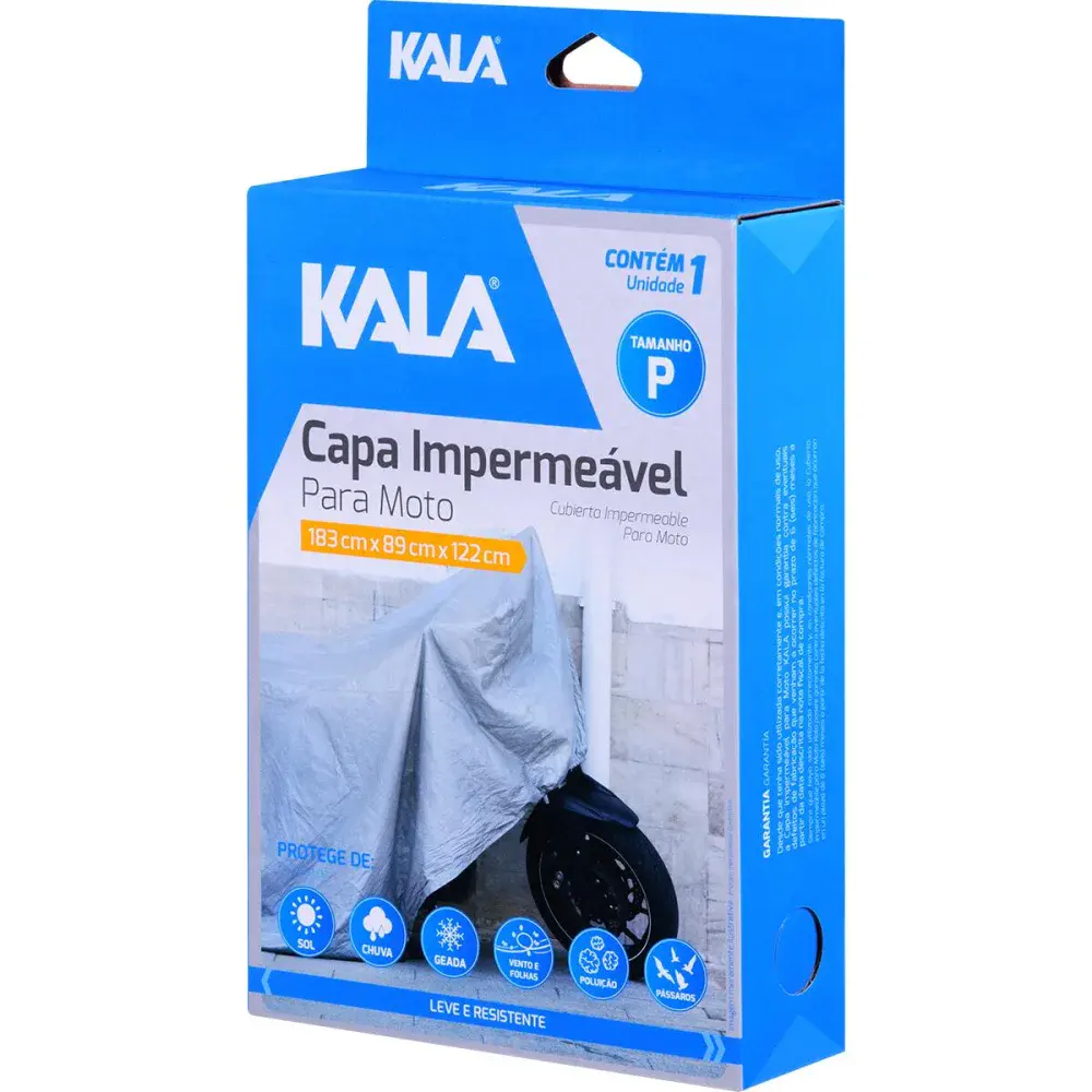 Capa de proteção impermeável para moto tamanho p 1,7M Kala — fotografia 4