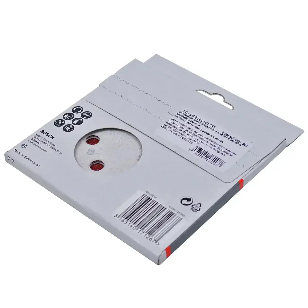 Kit 5 folhas de lixa velcro 5 G80 expert wood paint Bosch — fotografia 10