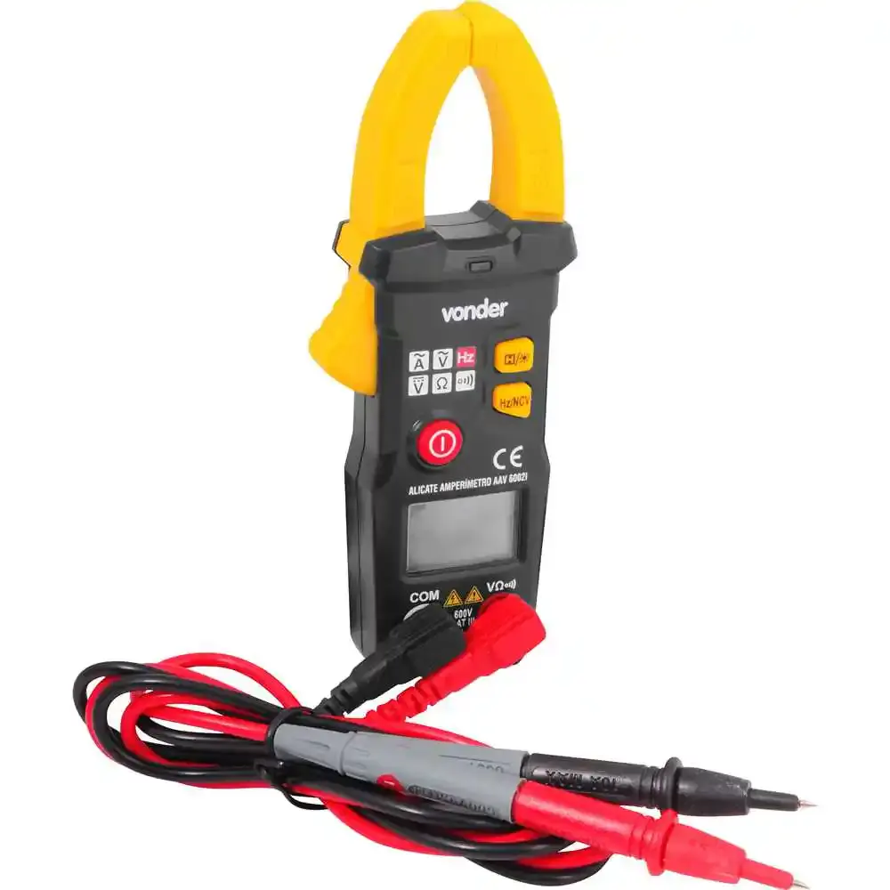 Alicate amperímetro digital ac/dc CAT III 600 v AAV-6002I Vonder — fotografia de referência