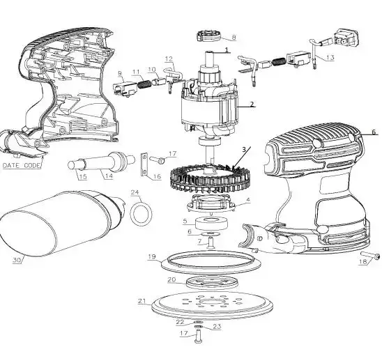 Almofada lixadeira roto orbital BDERO100 black&decker