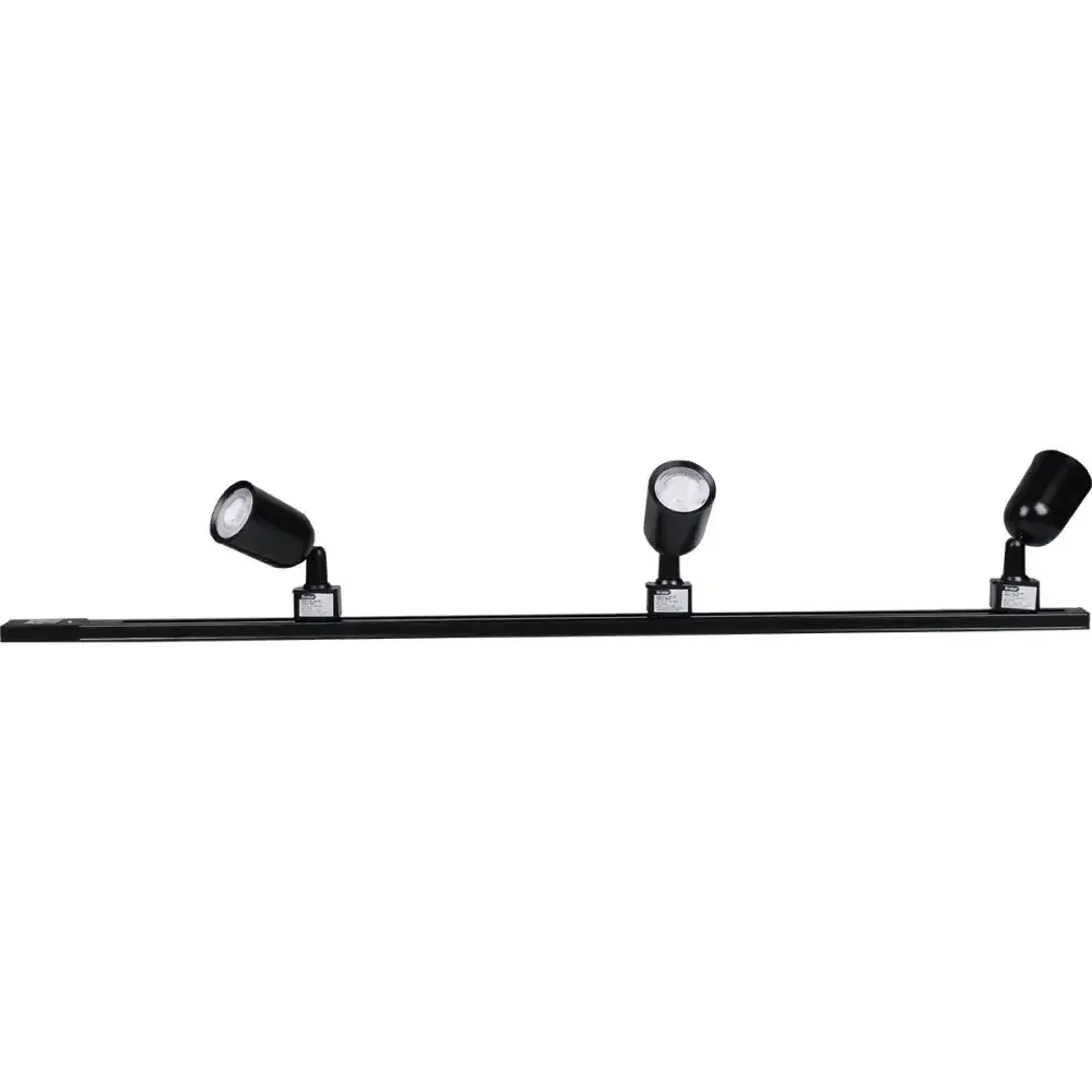 Kit trilho direct led 3X6W 50/60HZ 3000K preto biv Liege — fotografia 5