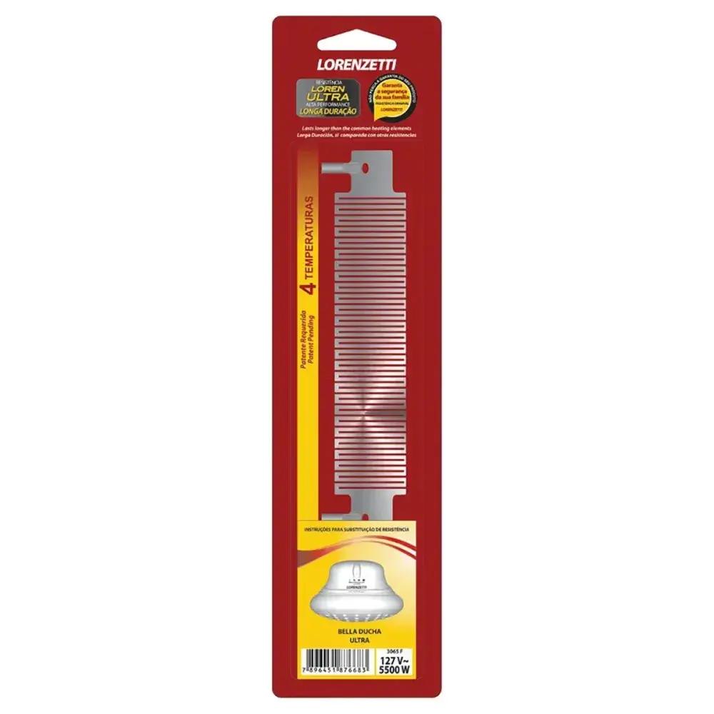 Resistência bella ducha ultra 4T 5500W 127V lorenzetti Lorenzetti Duchas — fotografia 2