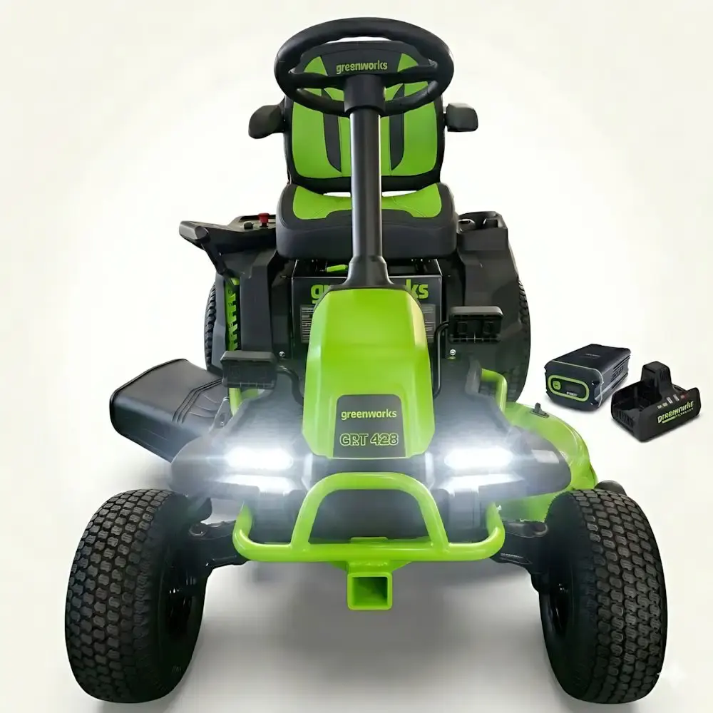 Trator cortador de grama a bateria 42 POL brushless 82V com 6 baterias 5.0AH e 3 carregadores Greenworks — fotografia 5