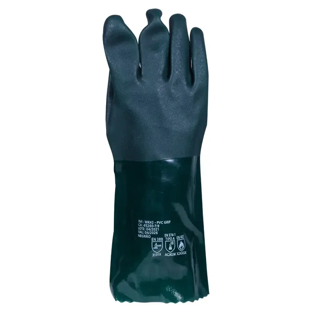 Luva de pvc com forro poliéster 35CM g Worker — fotografia 7