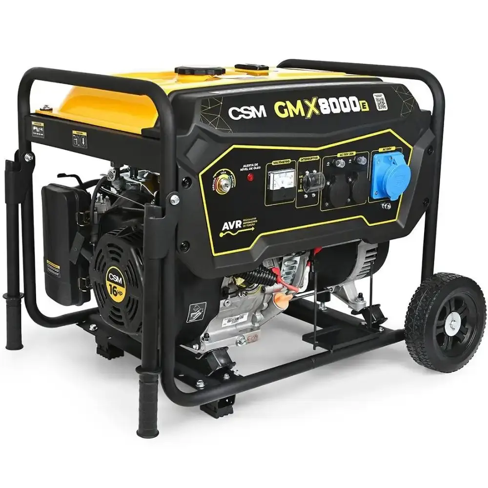 Gerador portátil a gasolina 7 KVA 16HP 110/220V GMX8000E CSM — fotografia de referência