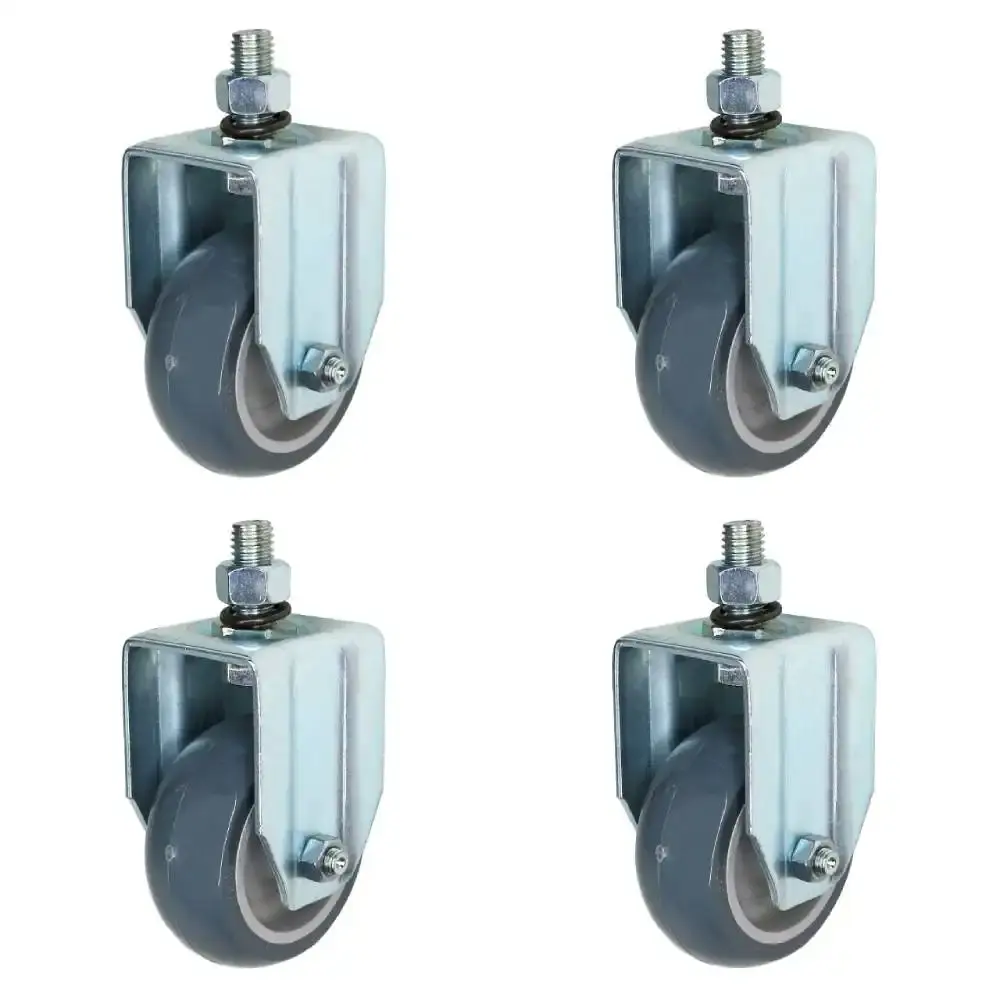 Rodizio Fixo PVC Espiga Roscada 6 POL até 85kg 4 Peças FLE-612 SCHIOPPA