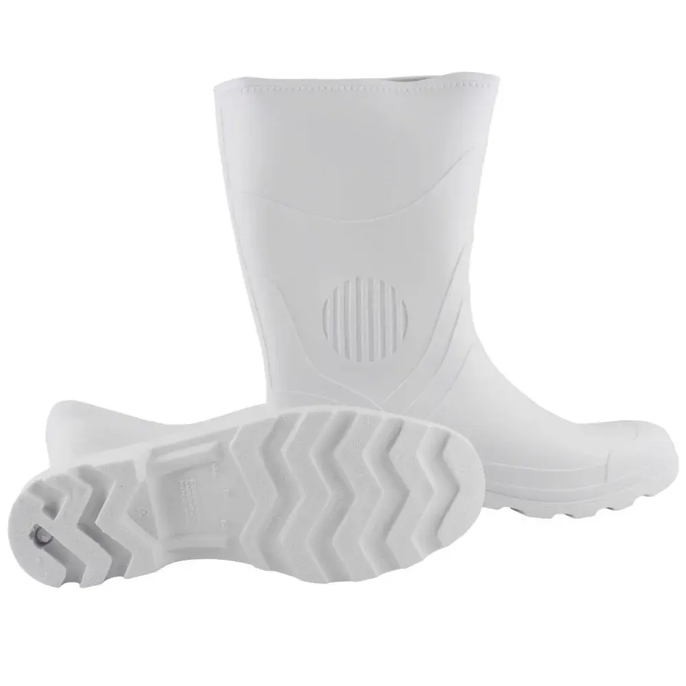 Bota de pvc branca Nº41 modelo 387 pega forte grendene — fotografia 5