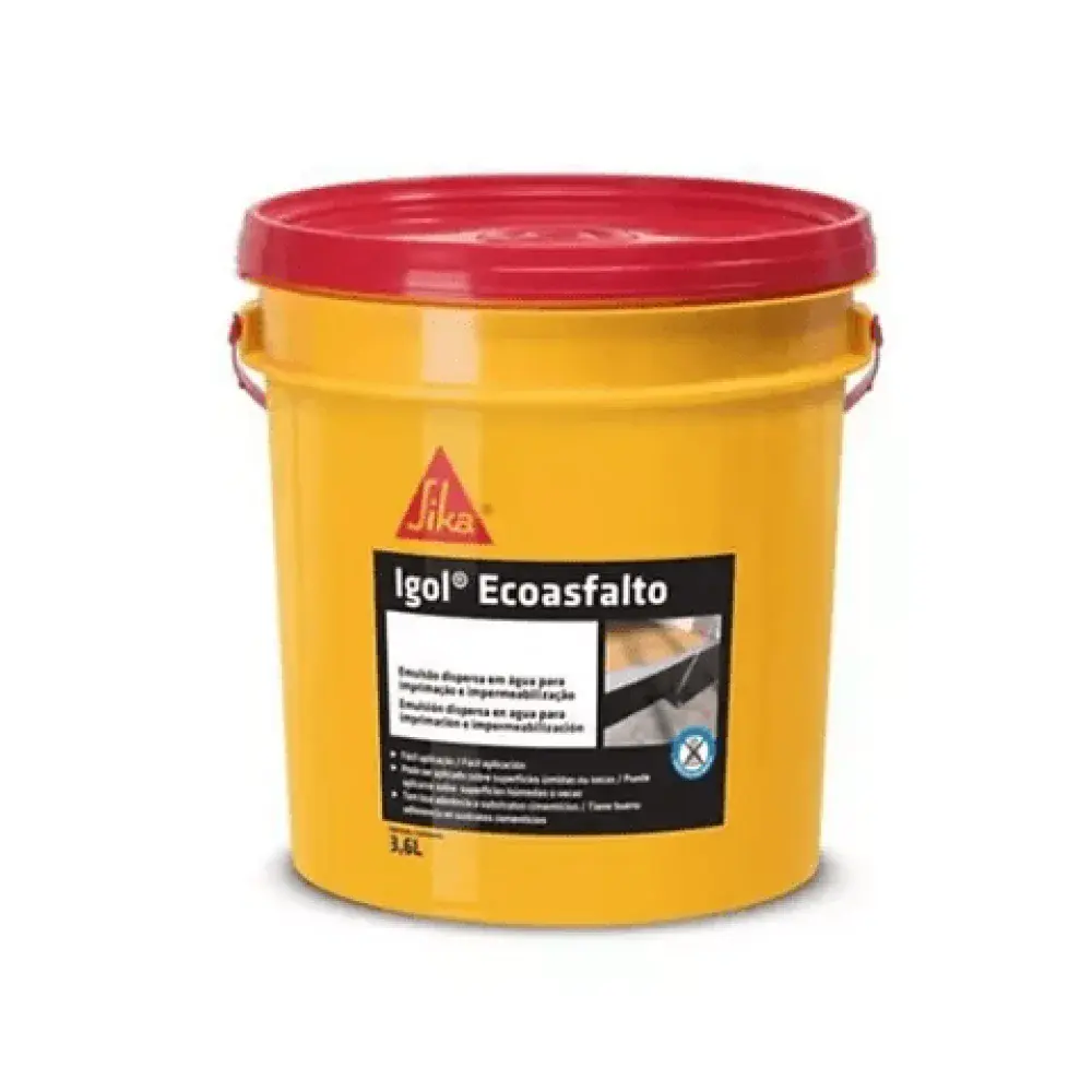 Igol asfalto eco impermeabilizante preto 3,6L Sika — fotografia de referência