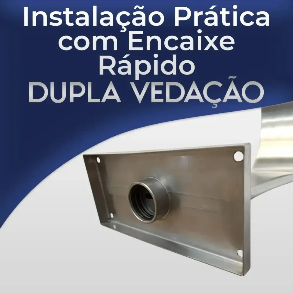 Cascata para Piscina 60 x 26 CM Aço Inox Naja Junior EVALD — fotografia 7
