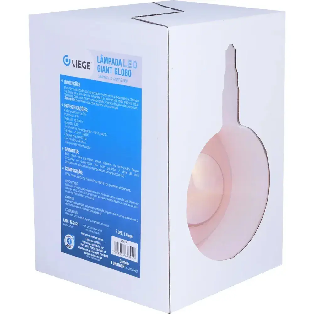 Lâmpada de led giant globo âmbar E27 4W biv Liege — fotografia 10
