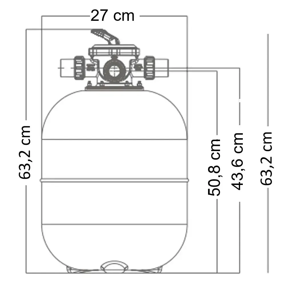 Filtro para Piscina 19.000L GRE200 para Bombas de 1/4 ou 1/3 131124 GRE — fotografia 4