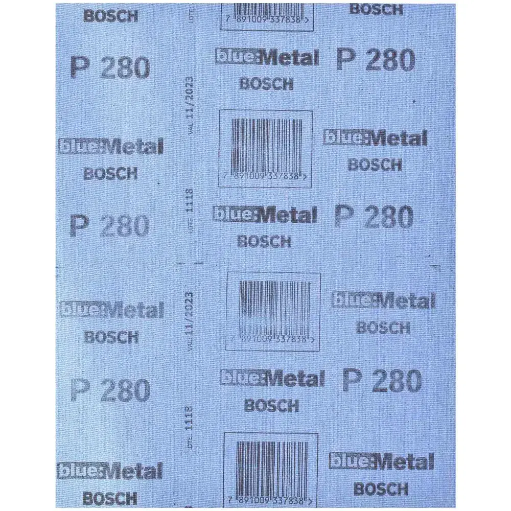 Lixa folha ferro P280 blue metal Bosch — fotografia 7
