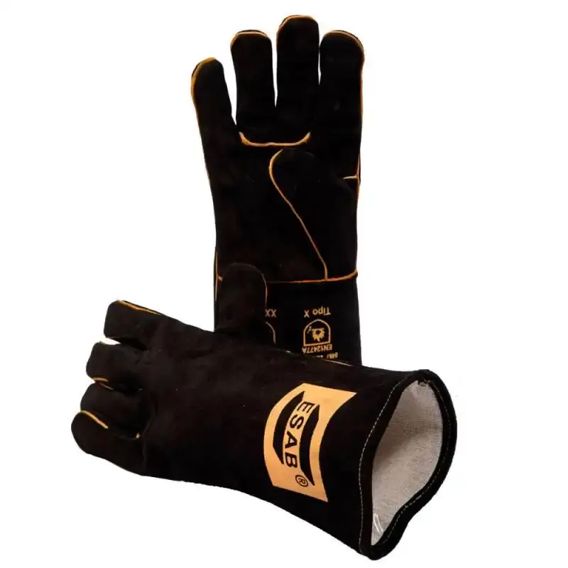 Luva térmica para soldador em raspa heavy duty black Esab — fotografia de referência