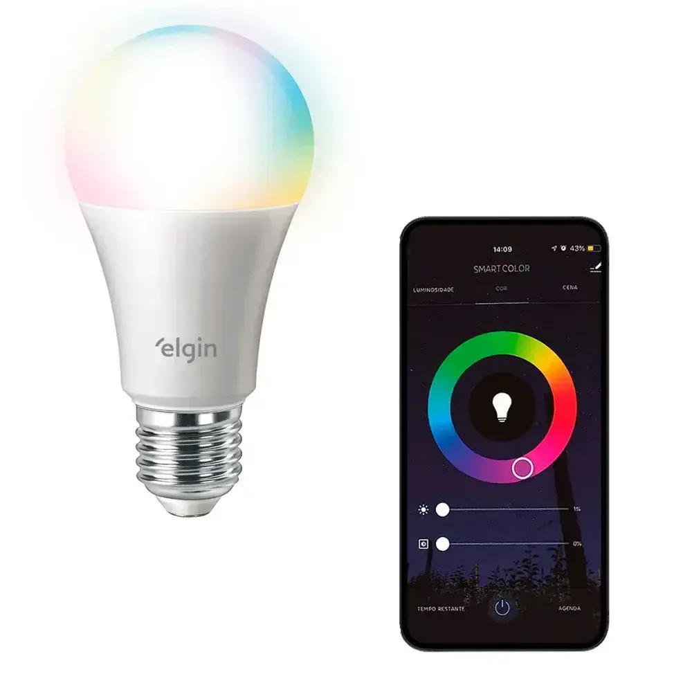Lâmpada led smart color wi-fi 10W Elgin — fotografia 5