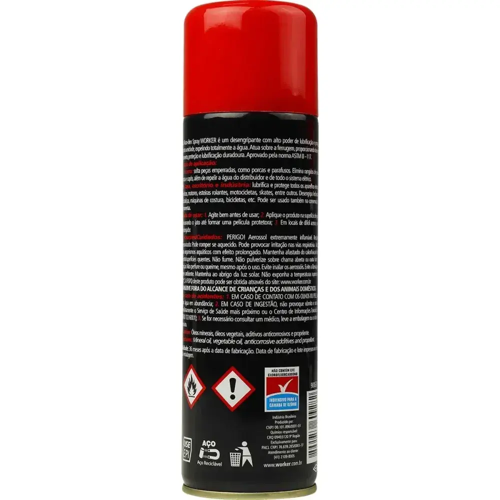 Micro óleo spray desengripante e lubrificante 300ML Worker — fotografia 7