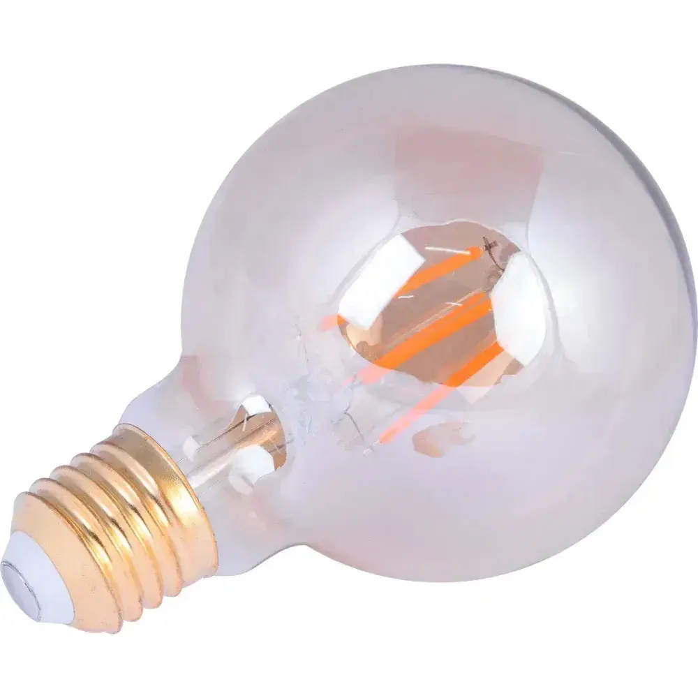 Lâmpada de led globo vintage âmbar G80 E27 4W bivolt Liege — fotografia 8