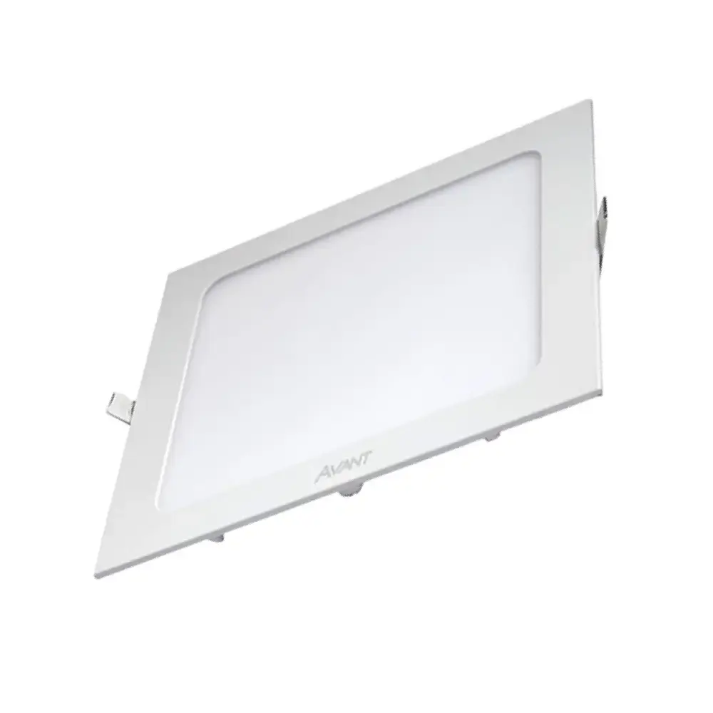 Kit 2 unidades plafon led 3000K quadrado 18W painel embutir slim Avant — fotografia 5