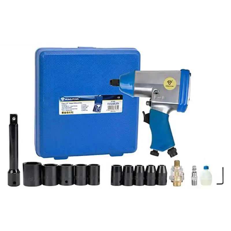 Chave de Impacto Pneumática 1/2 POL 32 KGFM 7000 RPM c/ Kit 17 Peças RP7808 RONGPENG Rong Peng — fotografia 6