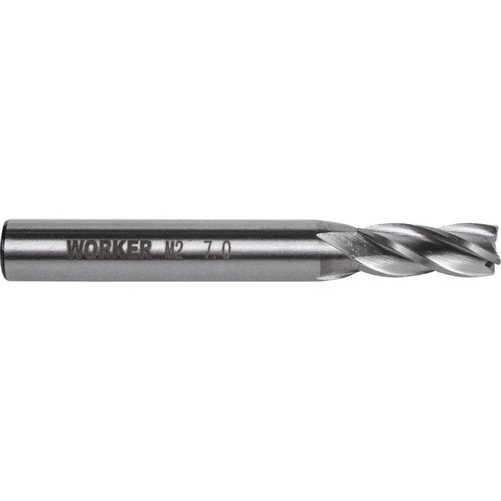 Fresa de topo reto aço rápido 7MM haste 8MM Worker