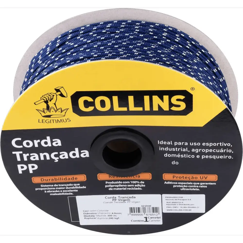 Corda trancada modelo pp 4,0MM color Collins — fotografia 3