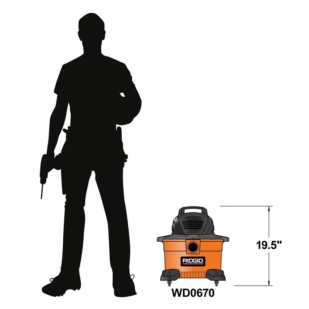 Aspirador de pó e água 220V 22L 1865W Ridgid — fotografia 8