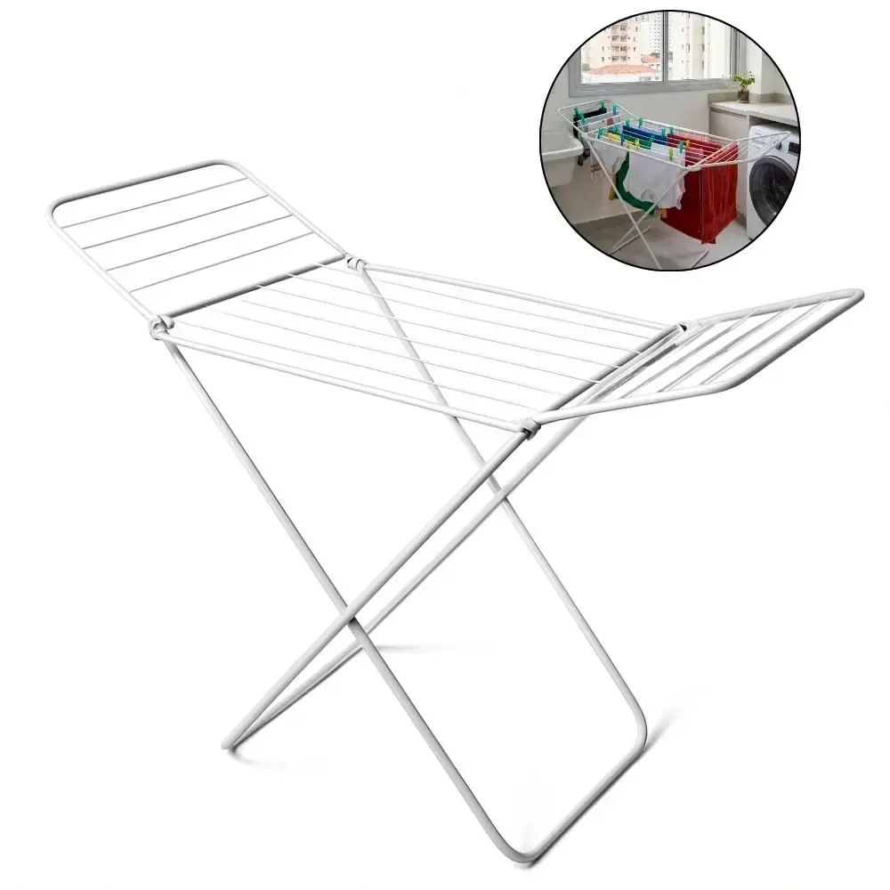 Varal de chão dobrável com abas retrátil 180X50CM casa LYS — fotografia de referência