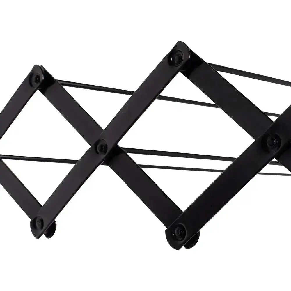 Varal Sanfonado Aço 1 M x 46 CM Preto 006020 MOR — fotografia 3