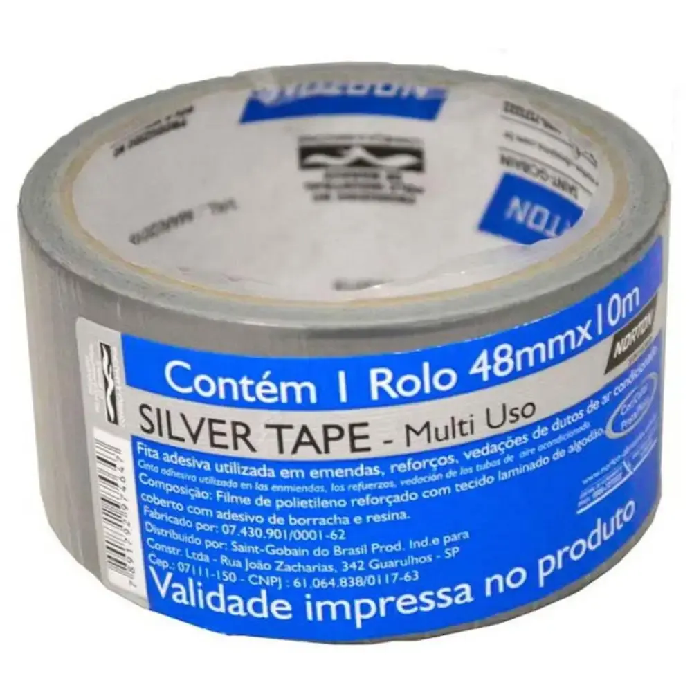 Fita Silver Tape 48 mm x 10 m com 2 Unidades NORTON — fotografia 3