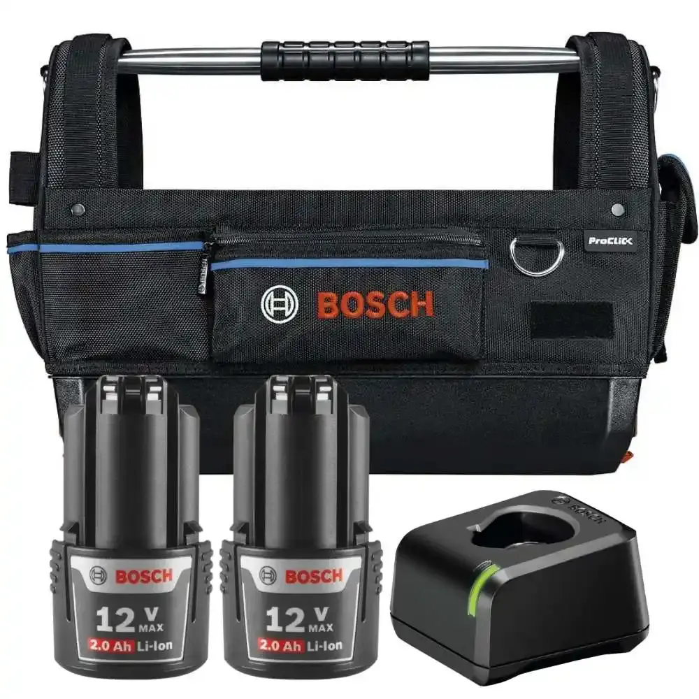 Bolsa para ferramentas GWT 23 KG com 2 baterias 2,0AH 12V e carregador bivolt Bosch — fotografia 2