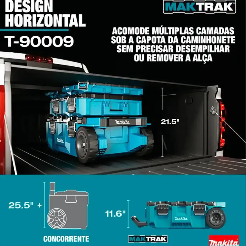 Caixa de ferramentas com rodas maktrak T-90009 Makita — fotografia 8
