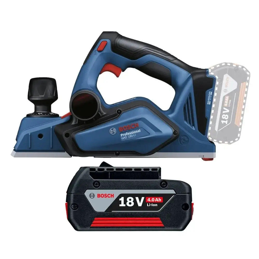 Plaina 18V 14.000RPM GHO15B5 com bateria 4 ah Bosch — fotografia 3