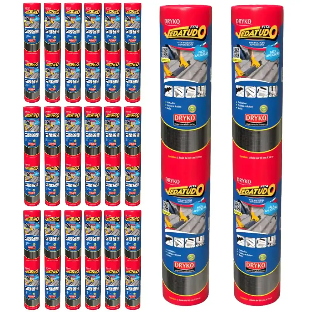 Fita autoadesiva asfáltica 90CM x 10M 20 unidades Dryko — fotografia de referência