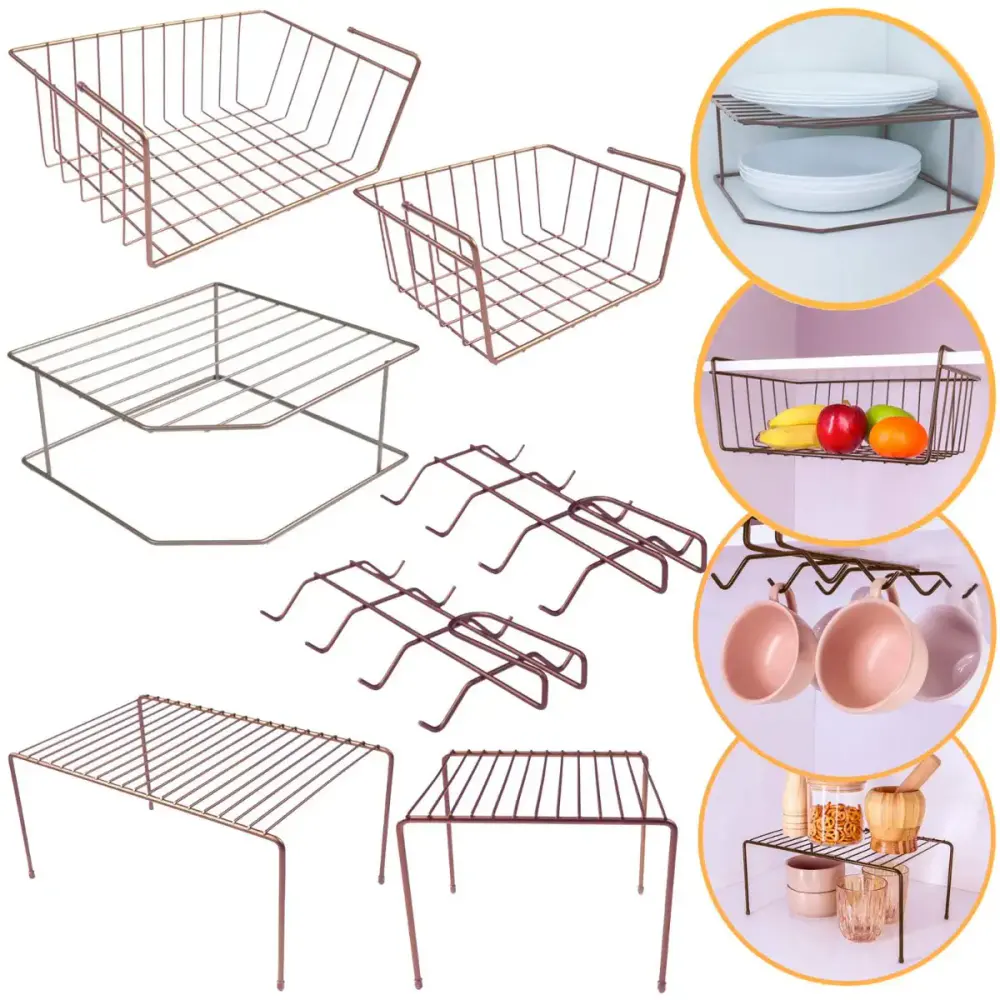 Kit organizador para armário com 7 peças viena lavanda | 02 BEL — fotografia de referência